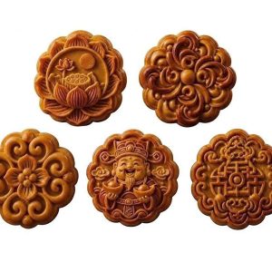 Khuôn bánh Trung thu 5 mặt tròn 150gr Tài Lộc Thịnh Vượng - Ảnh 2