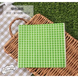 Giấy lót khay họa tiết caro Xanh lá 100 tờ - Bịch