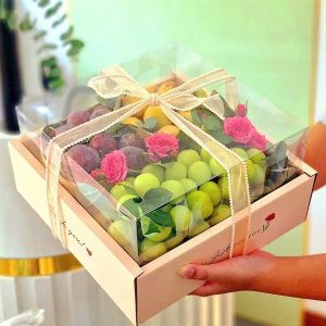 Hộp hoa quả kèm túi xách màu Hồng - Cái - Ảnh 2