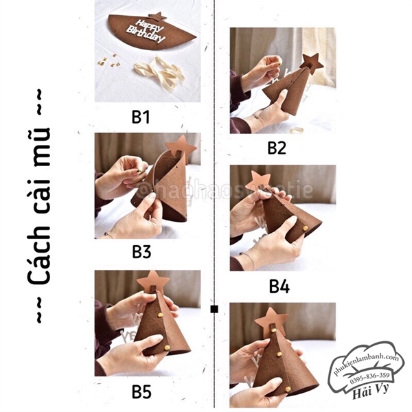 Mũ xốp HPBD cao cấp mix mẫu - 5 Cái - Ảnh 4