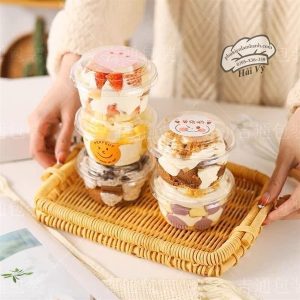 Hộp tròn nhựa PET XY581 240ml - 100 Cái - Ảnh 3