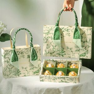 Hộp bánh trung thu 6 bánh mini Huơu xanh - 10 Cái - Ảnh 2