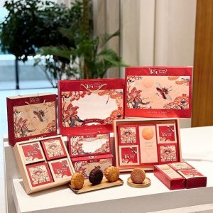 Hộp bánh trung thu Hạc Vũ Vân Hoa - 4 bánh - 10 Cái - Ảnh 2
