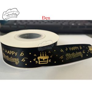 Ruy băng HPBD NHŨ đen 2.6.cm - Cuộn