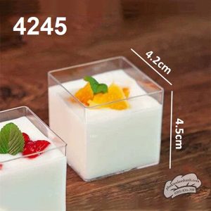 Cốc vuông PS 4245 70ml - 10 Cái