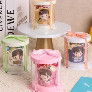 Hộp Mica trụ tròn mini màu xanh - 5 Cái - Ảnh 5